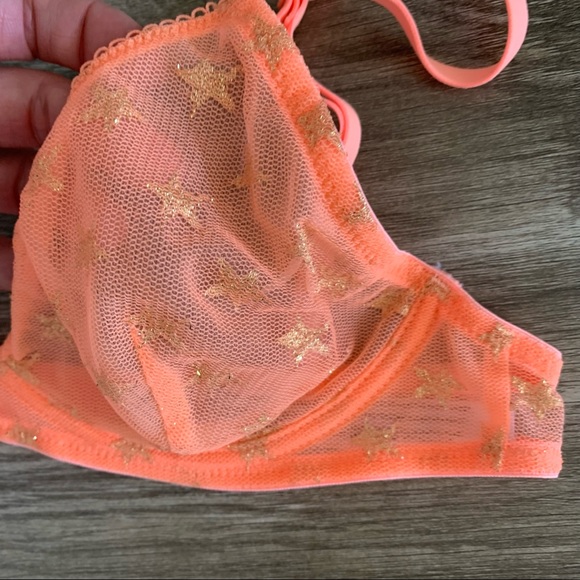 Free People Semi Sheer Star Print Mesh Bra - Picture 4 of 7